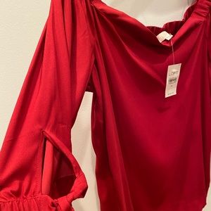 Red blouse